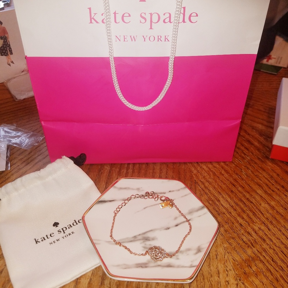 Nwot Kate Spade Rose Gold Rose bracelet
